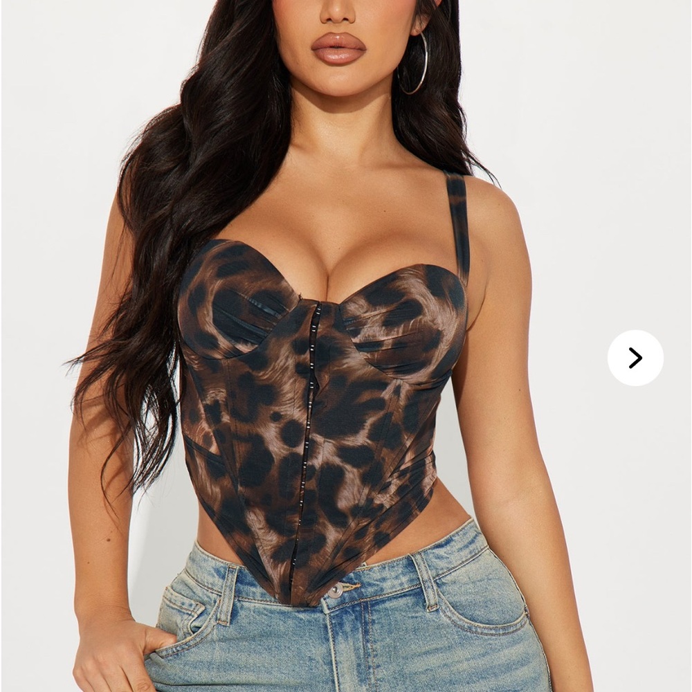 Leopard Print Corset Top